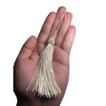 Kit 10 Pingente Tassel 9cm Caqui Com Detalhe em Dourado