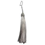 Kit 10 Pingente Tassel 9cm Caqui Com Detalhe em Dourado