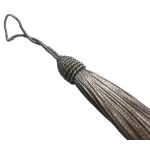 Pingente Tassel 9cm Caqui Com Detalhe em Dourado