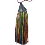 Kit 10 Pingente Tassel 9cm Colorido C/ Detalhe Metal Níquel Artesanato