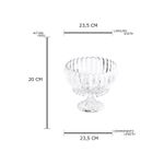 Centro De Mesa Cristal Com Pé Geneva 24 X 20Cm - Wolff