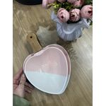 Mini Panela Poele CoracaoRosa/branco C/bambu 5 X 10.5 X 27