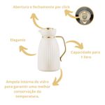 Garrafa sofia bege com dourado 1 litro 