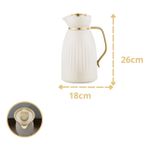 Garrafa sofia bege com dourado 1 litro 