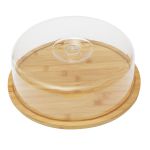 PORTA BOLO DE BAMBU COM TAMPA
