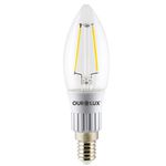 Lâmpada Led Vela Filamento Claro 3W Biv 2700K 20175 - OUROLUX