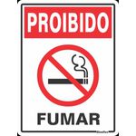 Placa Poliestireno 15X20 "PROIBIDO FUMAR" - SINALIZE