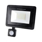 REFLETOR LED SLIM SMD C/SENSOR 50W x BIVOLT 6500K IP65 - BRONZEARTE