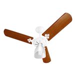 VENTILADOR DE TETO NEW DELTA LIGHT BR/MOGNO 127V 38-3116