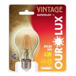 LAMP LED VINTAGE BULBO A60 4WXBIV 2400K 5315/5316 OUROLUX