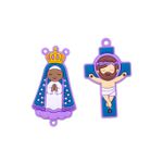 KIT CRUZ E ENTREMEIO NOSSA SENHORA EMBORRACHADO 625 .