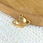 Pingente Saturno Dourado - 1 Uni