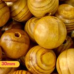 Bolas de Madeira Marrom Tamanhos 06/14/24 e 30MM - 50g