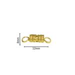 Fecho Rosca c/ Argola 4x12mm Dourado - 10 unidades