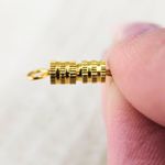 Fecho Rosca c/ Argola 4x12mm Dourado - 10 unidades