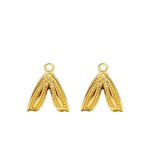 Canequinha Orelha de Coelho 18mm Dourado - 2 Unidades