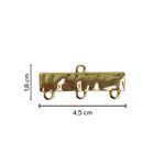 Entremeio de Colar Quadrado Dourado - 1 Uni