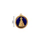 Pingente Nossa Senhora Resinado Azul - 1 Unidade
