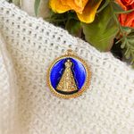 Pingente Nossa Senhora Resinado Azul - 1 Unidade