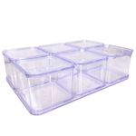 Kit c/ 6 Caixas Organizadoras - 22x14,5x6,4cm