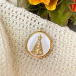  Pingente Nossa Senhora Resinado Branco - 1 Unidade