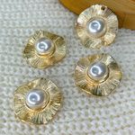 PIngente Orgânico Dourado Com Pérola - 1 Uni