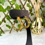 Base p/ Brinco Argola Médio Dourado - 2 unidades