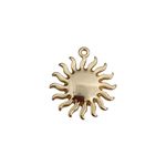 Pingente Grande Sol Dourado Liso