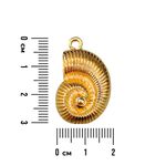 Pingente Caracol Dourado - 1 Unidade