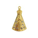 Pingente Nossa Senhora Ouro C/ Strass