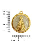 Pingente Resinado Nossa Senhora Dourado - 1 Uni