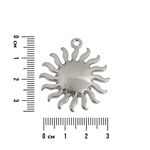 Pingente Grande Sol Niquel Liso - 1 Unidade