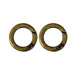 Argola Mosquetão 20MM Ouro Velho - 2 Unidades