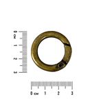 Argola Mosquetão 20MM Ouro Velho - 2 Unidades