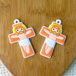 Crucifixo Emborrachado Infantil - 2 Unidades