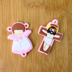 Entremeio e Crucifixo Religioso Infantil Pequeno