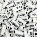 Contas Acrílicas Palavras Positivas - 30g