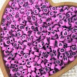 Contas Acrílicas Letras e Números - 30g