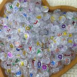 Contas Acrílicas Letras e Números - 30g