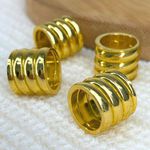Tubo Aluminio Cana 15MM Ouro - 4 Unidades