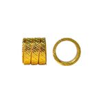 Tubo Aluminio Trabalhado 10MM Dourado - 10 Unidades