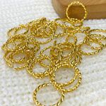 Argola Aluminio 18MM Ouro - 10 Unidades