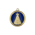 Pingente Resinado Nossa Senhora Dourado - 1 Uni