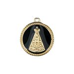 Pingente Resinado Nossa Senhora Dourado - 1 Uni