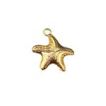 Pingente Estrela do Mar Trabalhada Dourado - 1 Unidade
