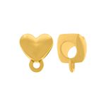 Canequinha Coração Dourado 6MM - 2 Unidades