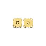 Botão Imantado Costuravel 14MM Dourado - 2 Unidades