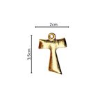 Crucifixo Tau / São Francisco de Assis - 2 unidades - Dourado