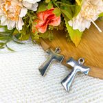 Crucifixo Tau / São Francisco de Assis - 2 unidades - Prateado