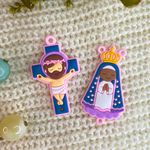 Entremeios Crucifixo e Nossa Senhora Rosa Infantil - 2 Unidades